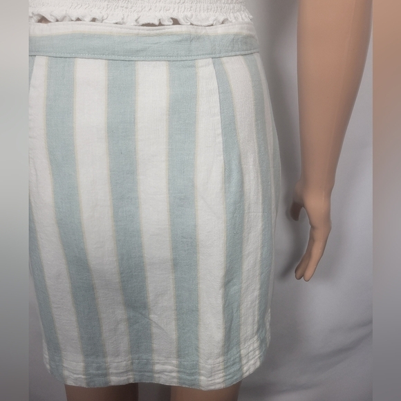 Abercrombie & Fitch Linen/Cotton Blend Striped Mini Skirt - Picture 6 of 11